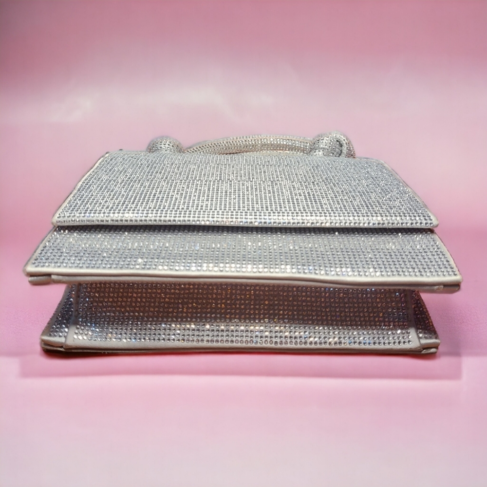 SOLD! Zara Sparkly Mini City Bag - Silver - Picture 4 of 8